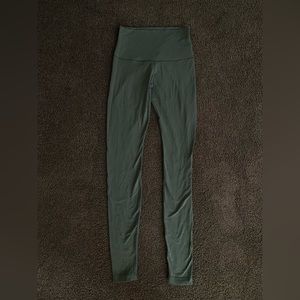 Lulu Lemon Army Green High Rise Wunder Train Leggings